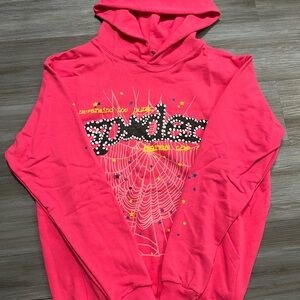 Pink Sp5der Hoodie Size M
